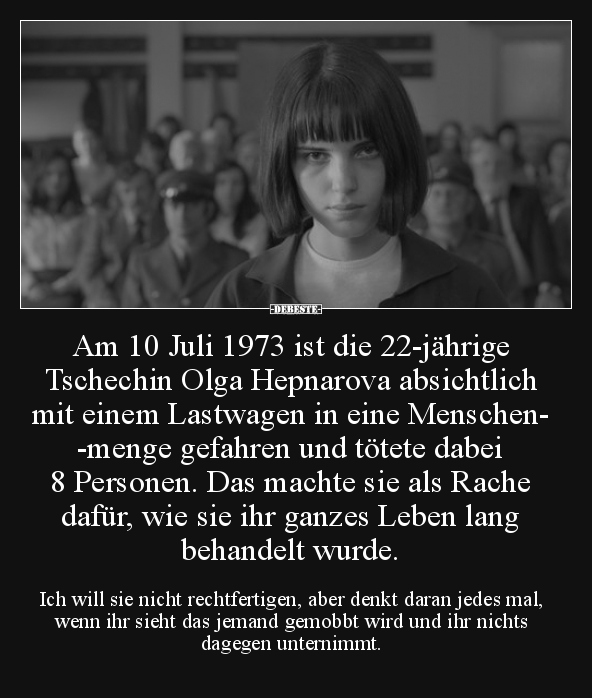 Am 10 Juli 1973 ist die 22-jährige Tschechin Olga.. - Lustige Bilder | DEBESTE.de
