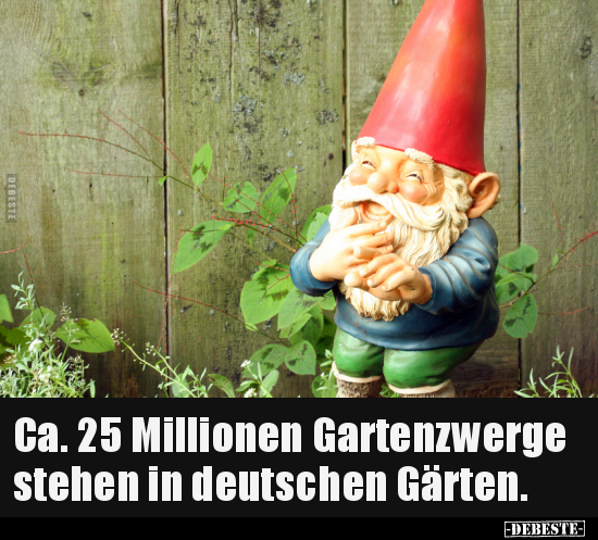 Ca. 25 Millionen Gartenzwerge stehen in deutschen.. - Lustige Bilder | DEBESTE.de