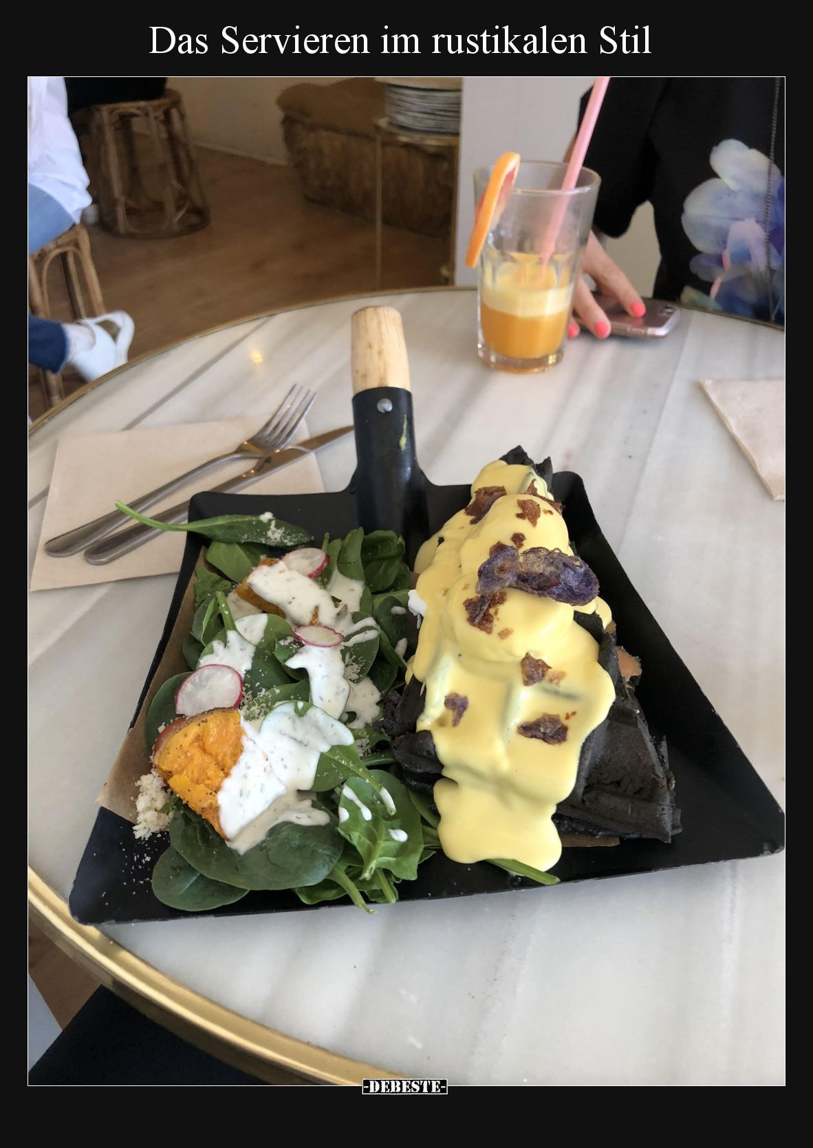 Das Servieren im rustikalen Stil