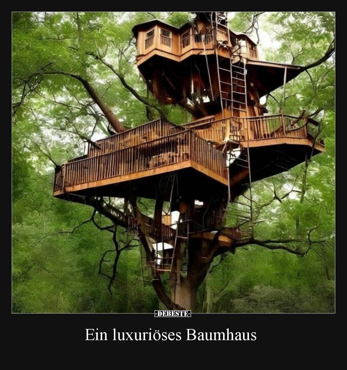 Ein luxuriöses Baumhaus