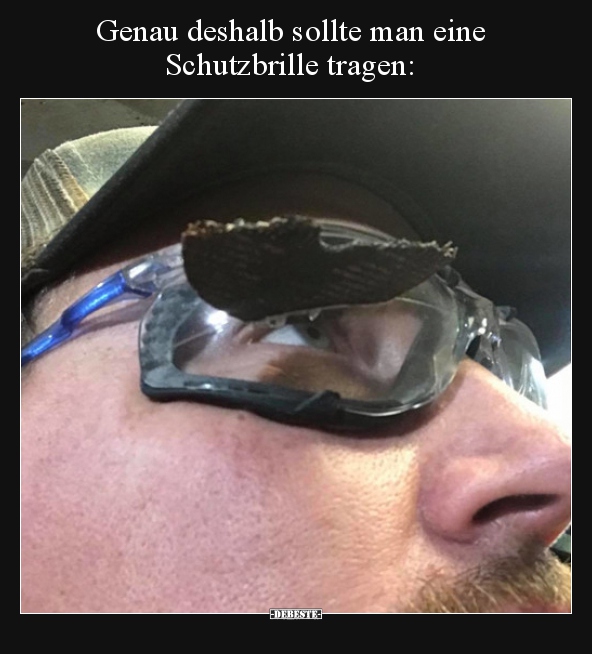 Genau deshalb sollte man eine Schutzbrille tragen.. - Lustige Bilder | DEBESTE.de