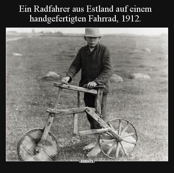 Ein Radfahrer aus Estland auf einem handgefertigten.. - Lustige Bilder | DEBESTE.de