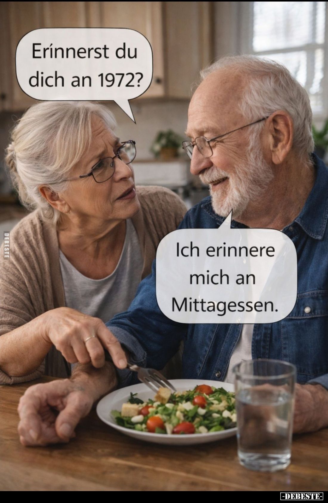 Erinnerst du dich an 1972? -
Ich erinnere mich an Mittagessen.