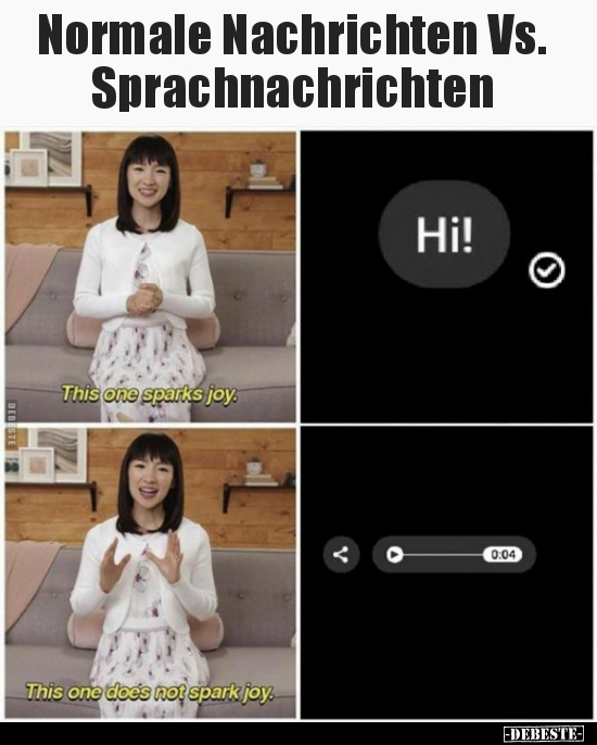 Normale Nachrichten Vs. Sprachnachrichten..