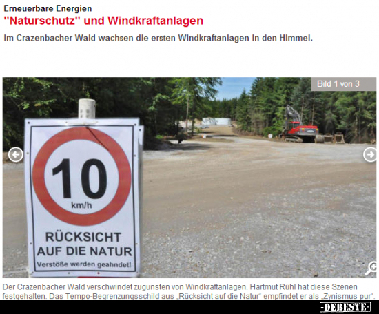 "Naturschutz" und Windkraftanlagen.. - Lustige Bilder | DEBESTE.de