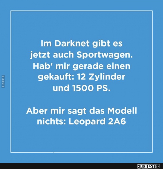 Im Darknet gibt es jetzt auch Sportwagen.. - Lustige Bilder | DEBESTE.de