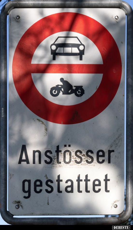 Anstösser gestattet.