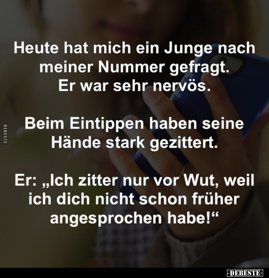 Heute, Junge, Sehr, Nervös, Früher