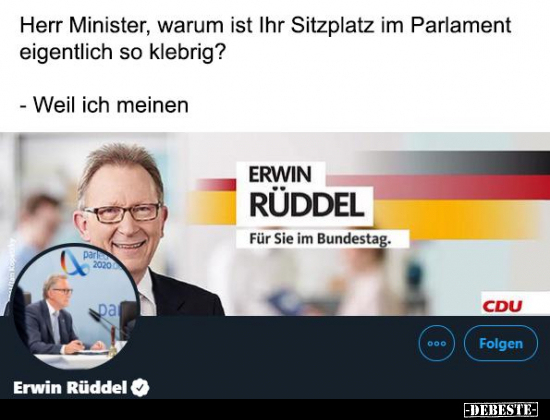 Herr Minister, warum ist Ihr Sitzplatz im Parlament..