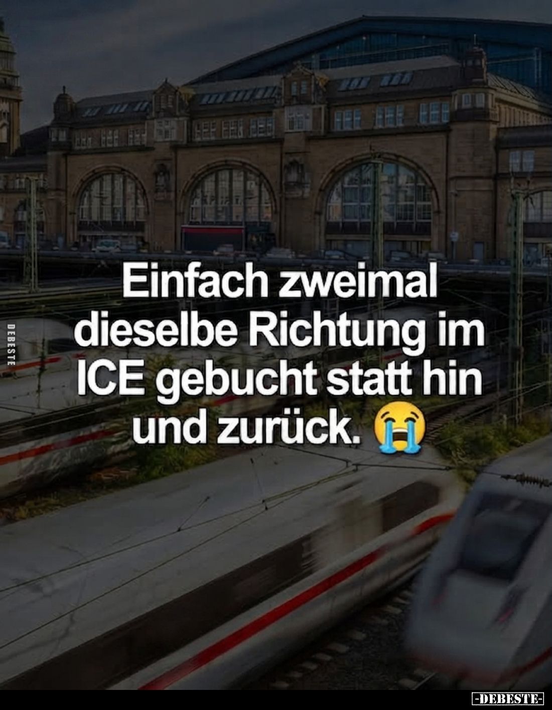 Einfach zweimal dieselbe Richtung im ICE gebucht statt hin und zurück.
