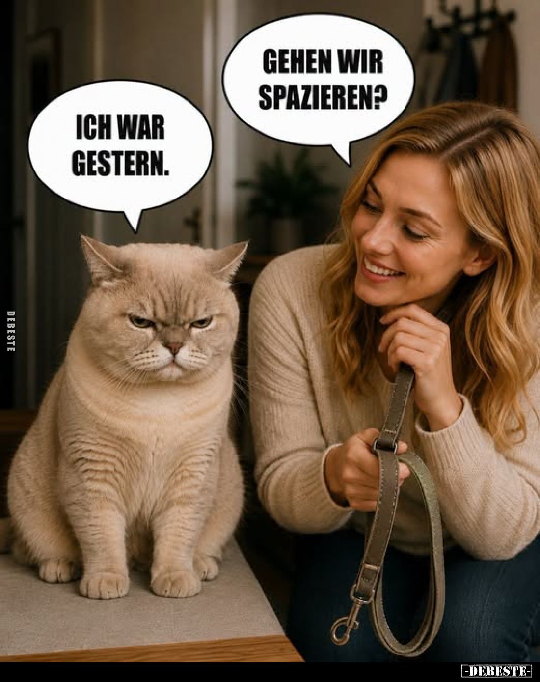 Gehen wir spazieren? -
Ich war gestern.