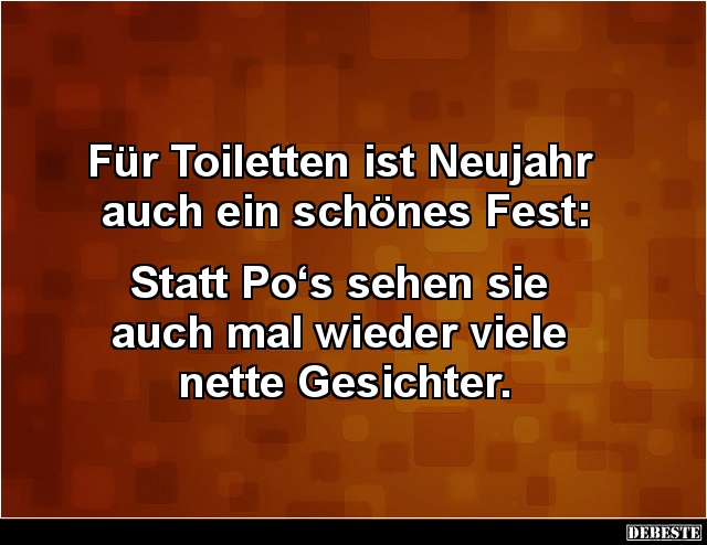 Für Toiletten ist Neujahr auch ein schönes Fest.. - Lustige Bilder | DEBESTE.de
