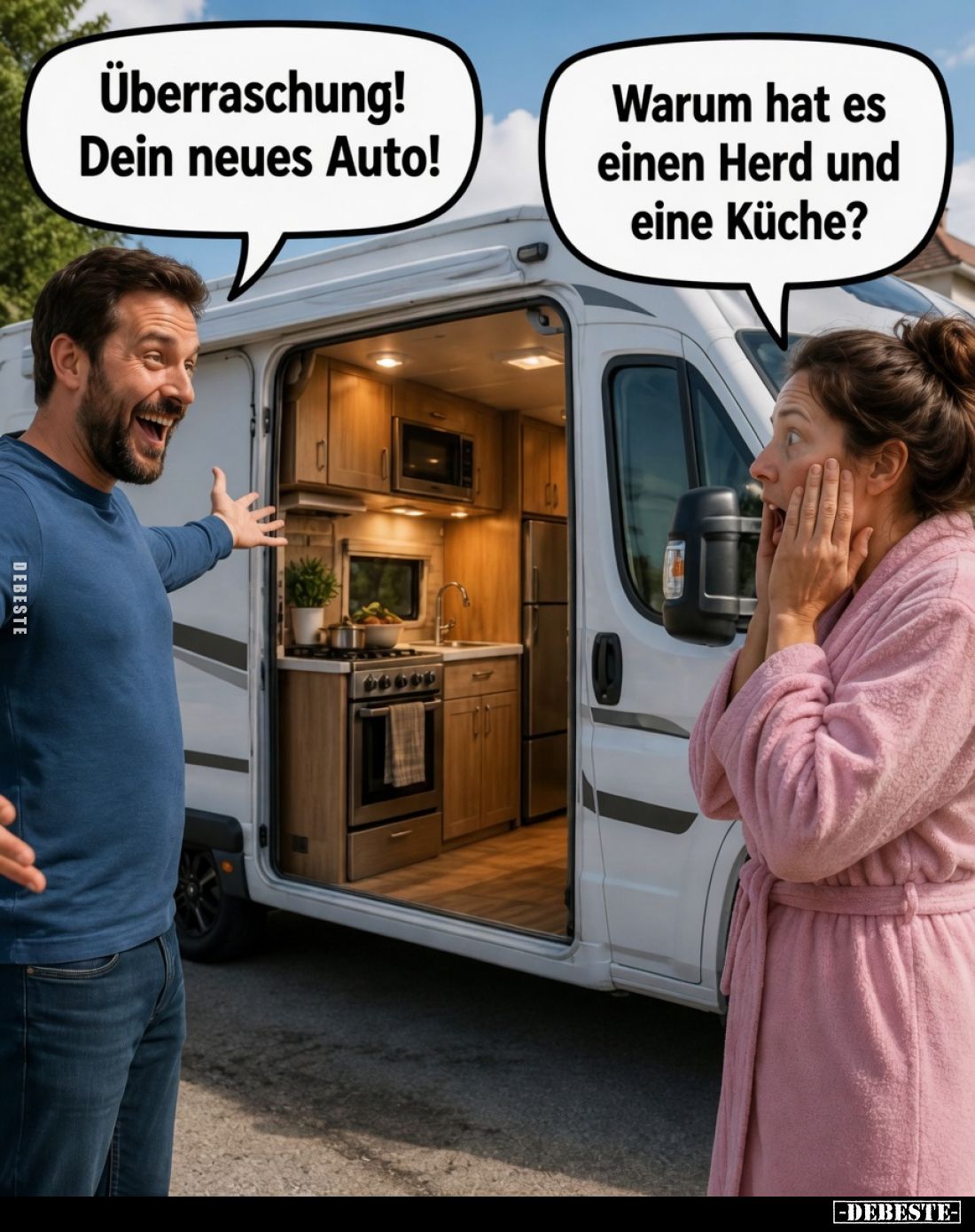 Überraschung! Dein neues Auto! Warum hat es einen Herd und eine Küche?