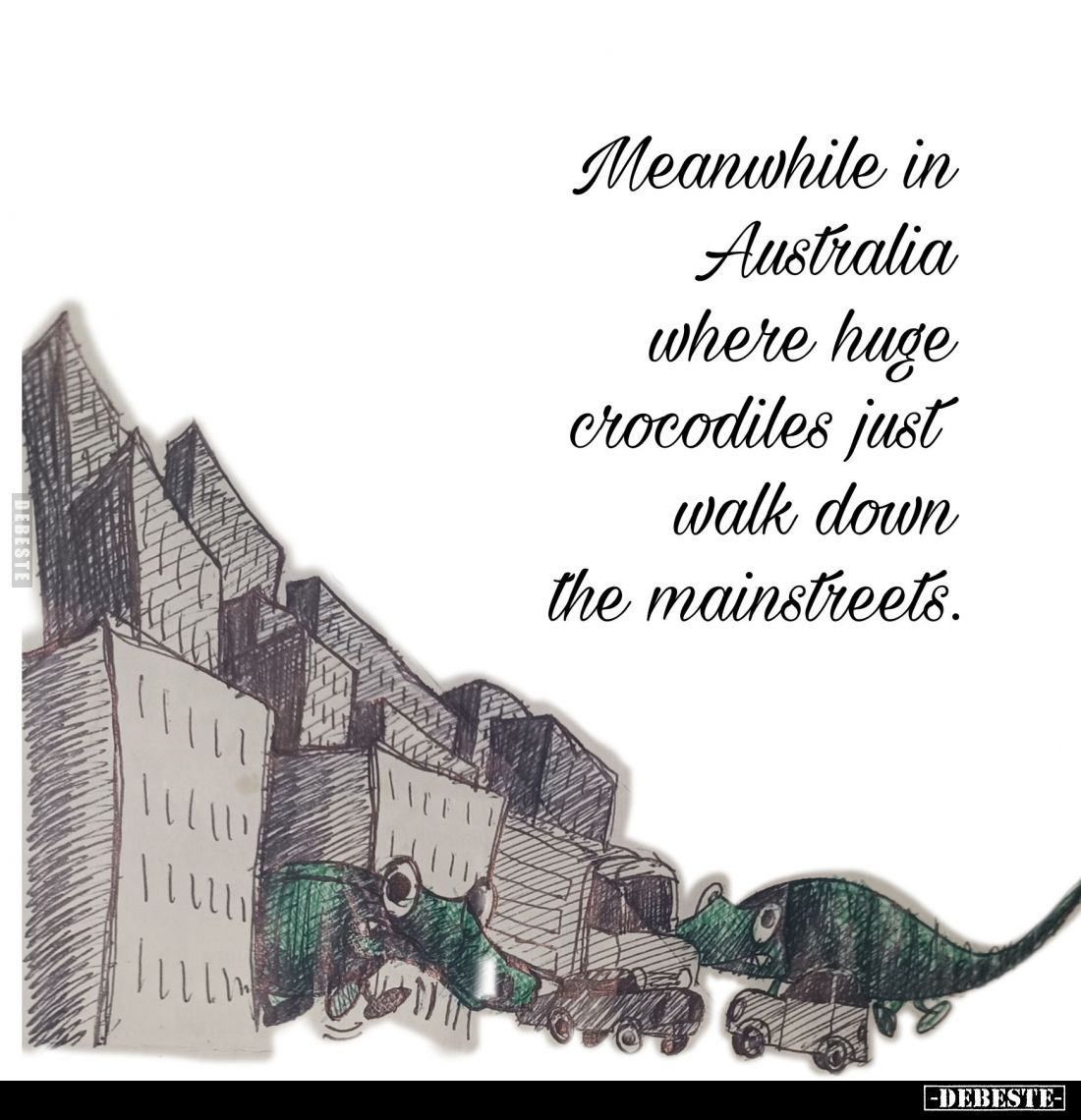 Meanwhile in Australia where huge crocodiles just walk down the mainstreets.