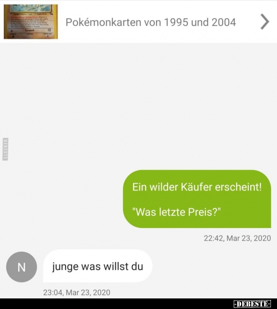 Pokémonkarten von 1995 und 2004..