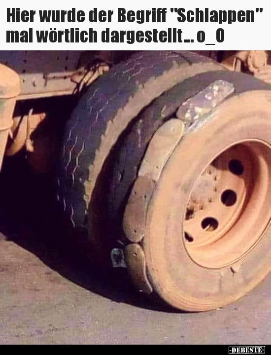 Hier wurde der Begriff "Schlappen" mal wörtlich..