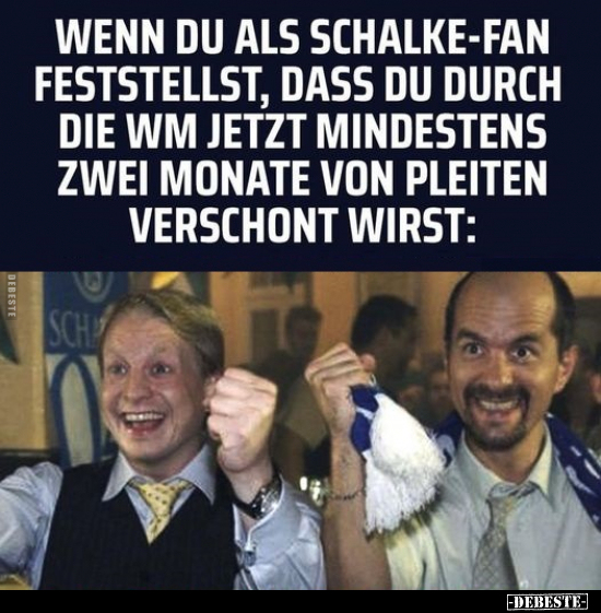 Wenn du als Schalke-Fan feststellst, dass du durch die WM.. - Lustige Bilder | DEBESTE.de