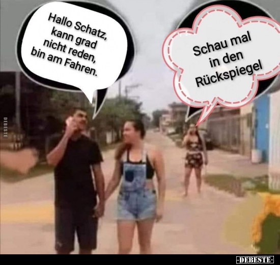 Hallo Schatz, kann gerade nicht reden, bin am Fahren...