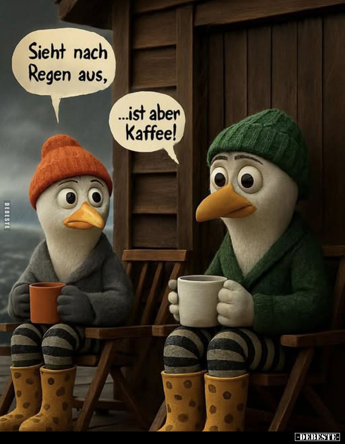 Sieht nach Regen aus,
...ist aber Kaffee!