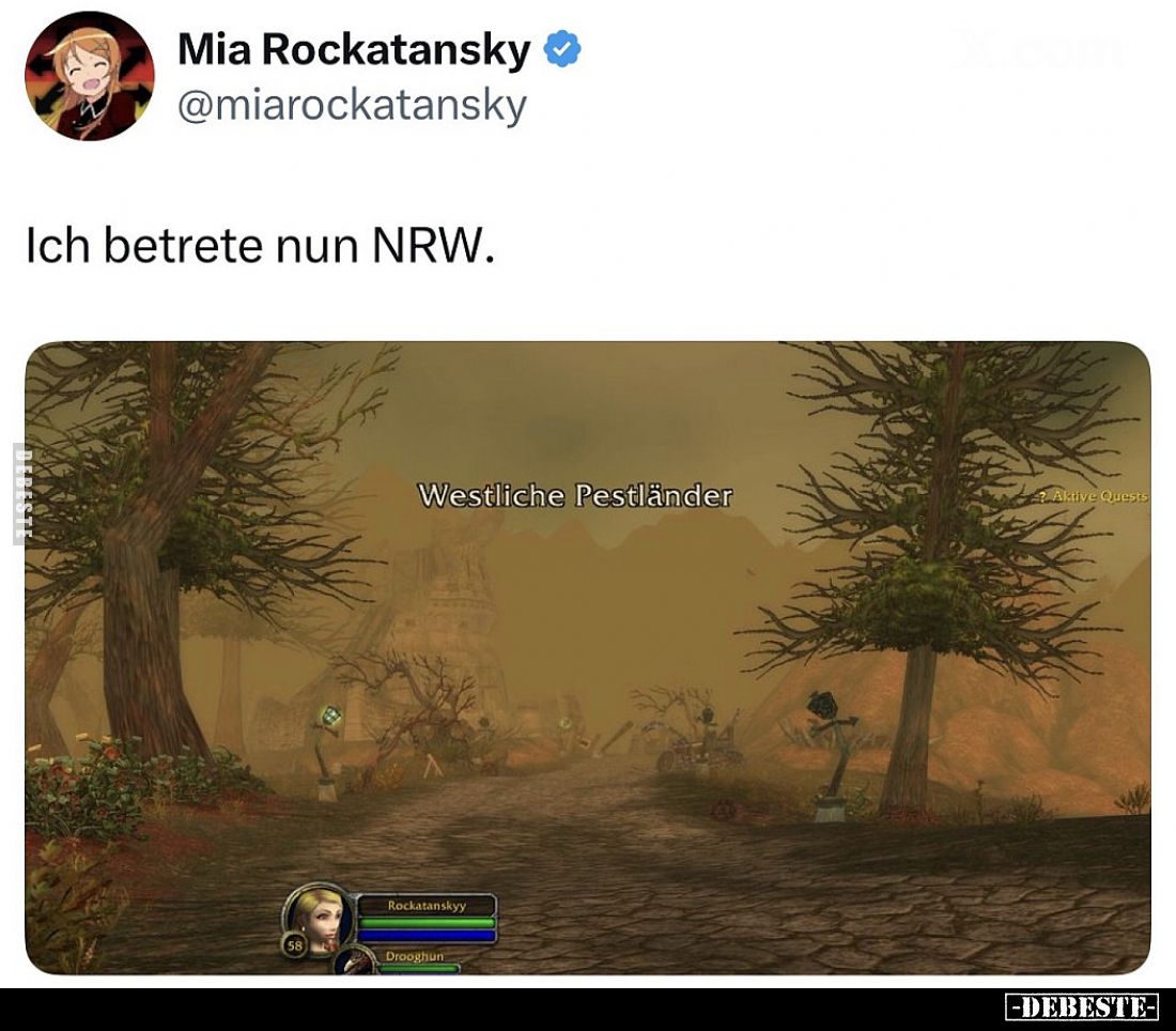 Ich betrete nun NRW.