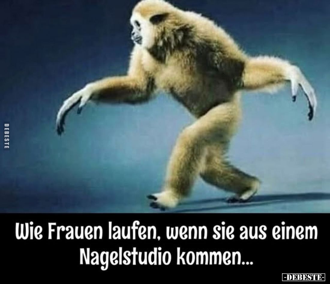 Wie Frauen laufen, wenn sie aus einem Nagelstudio kommen...