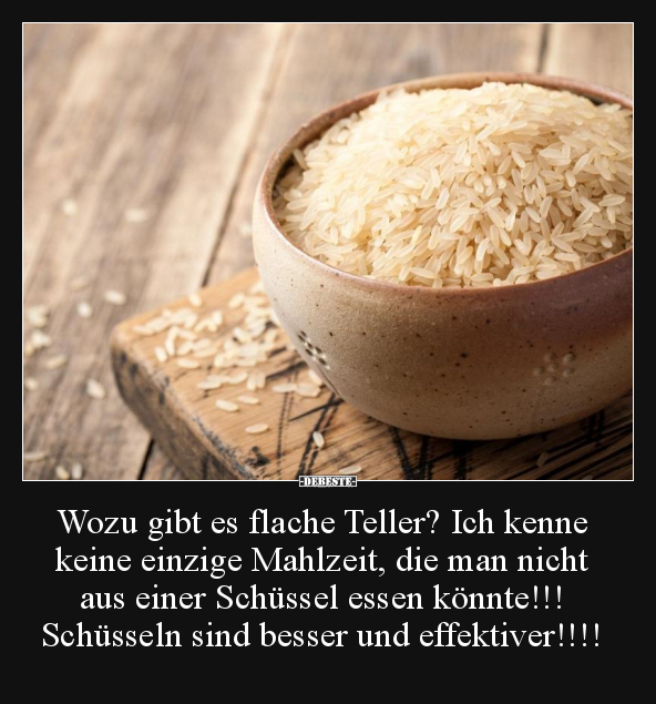 Wozu gibt es flache Teller?.. - Lustige Bilder | DEBESTE.de