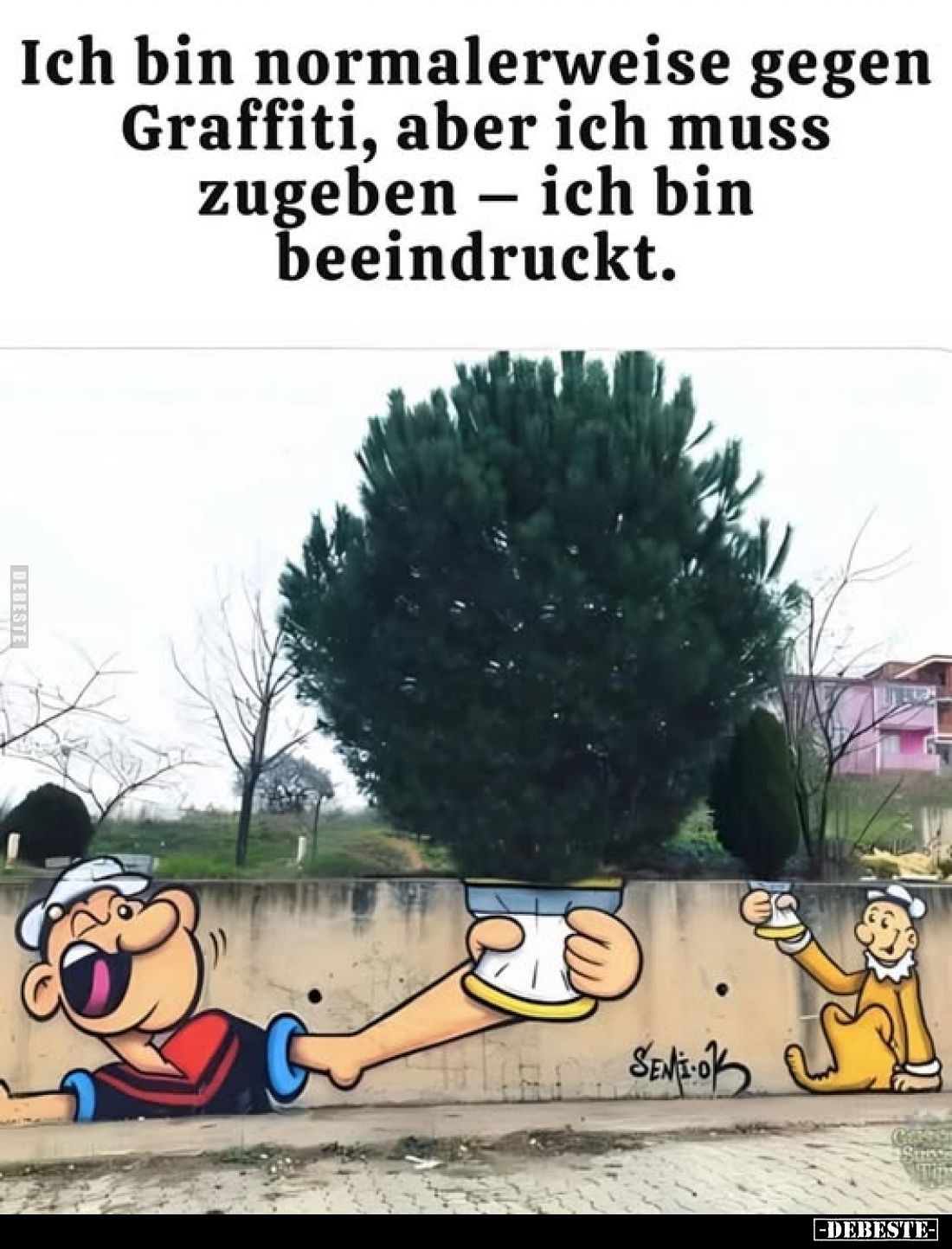 Ich bin normalerweise gegen Graffiti, aber ich muss zugeben – ich bin beeindruckt.