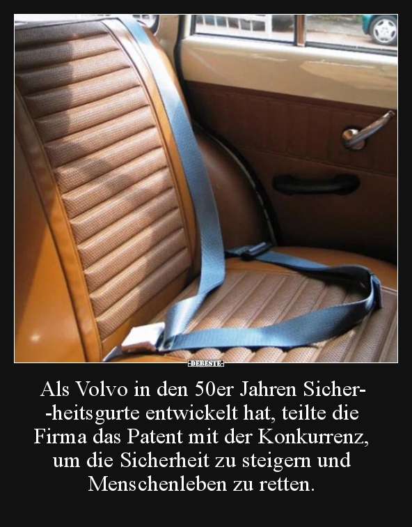 Als Volvo in den 50er Jahren Sicherheitsgurte.. - Lustige Bilder | DEBESTE.de