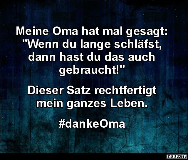 Lustige Bilder zum Thema: Oma, Schlafen, Fertig, Danke