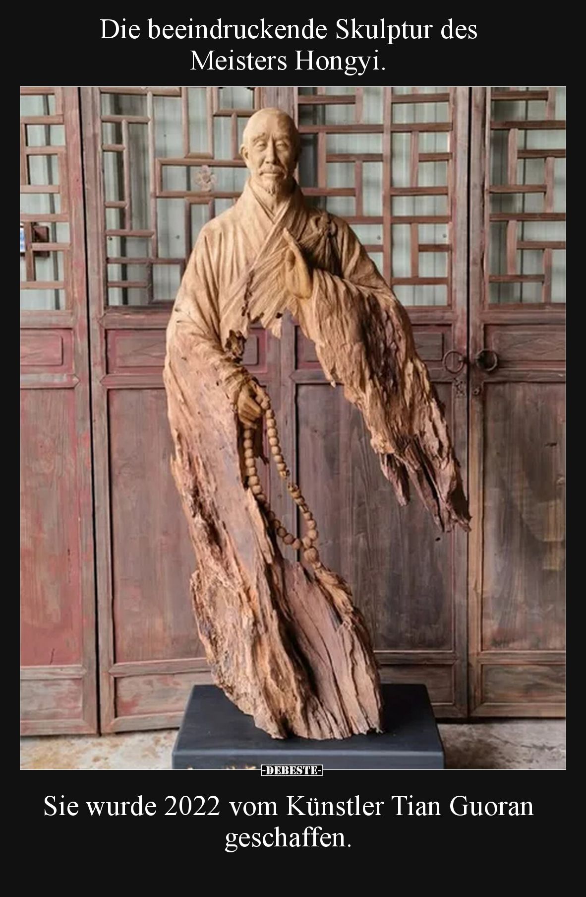 Die beeindruckende Skulptur des Meisters Hongyi... - Lustige Bilder | DEBESTE.de