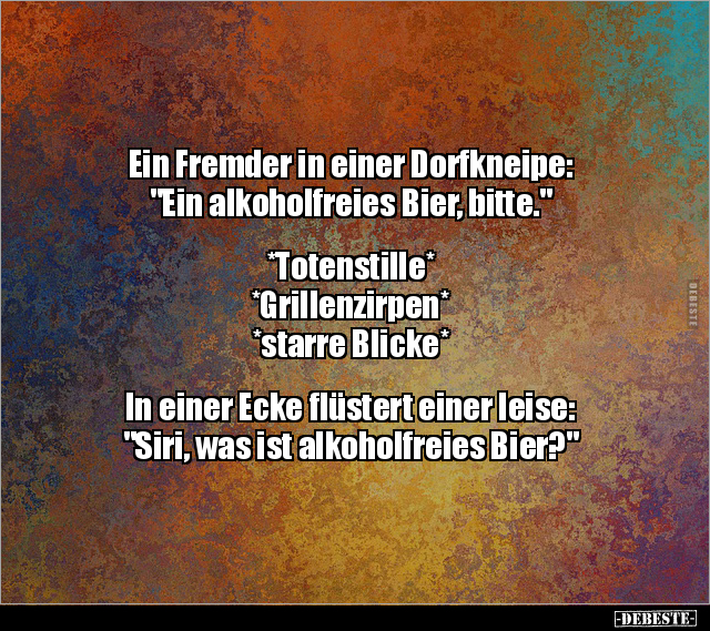 Ein Fremder in einer Dorfkneipe: "Ein alkoholfreies Bier.." - Lustige Bilder | DEBESTE.de