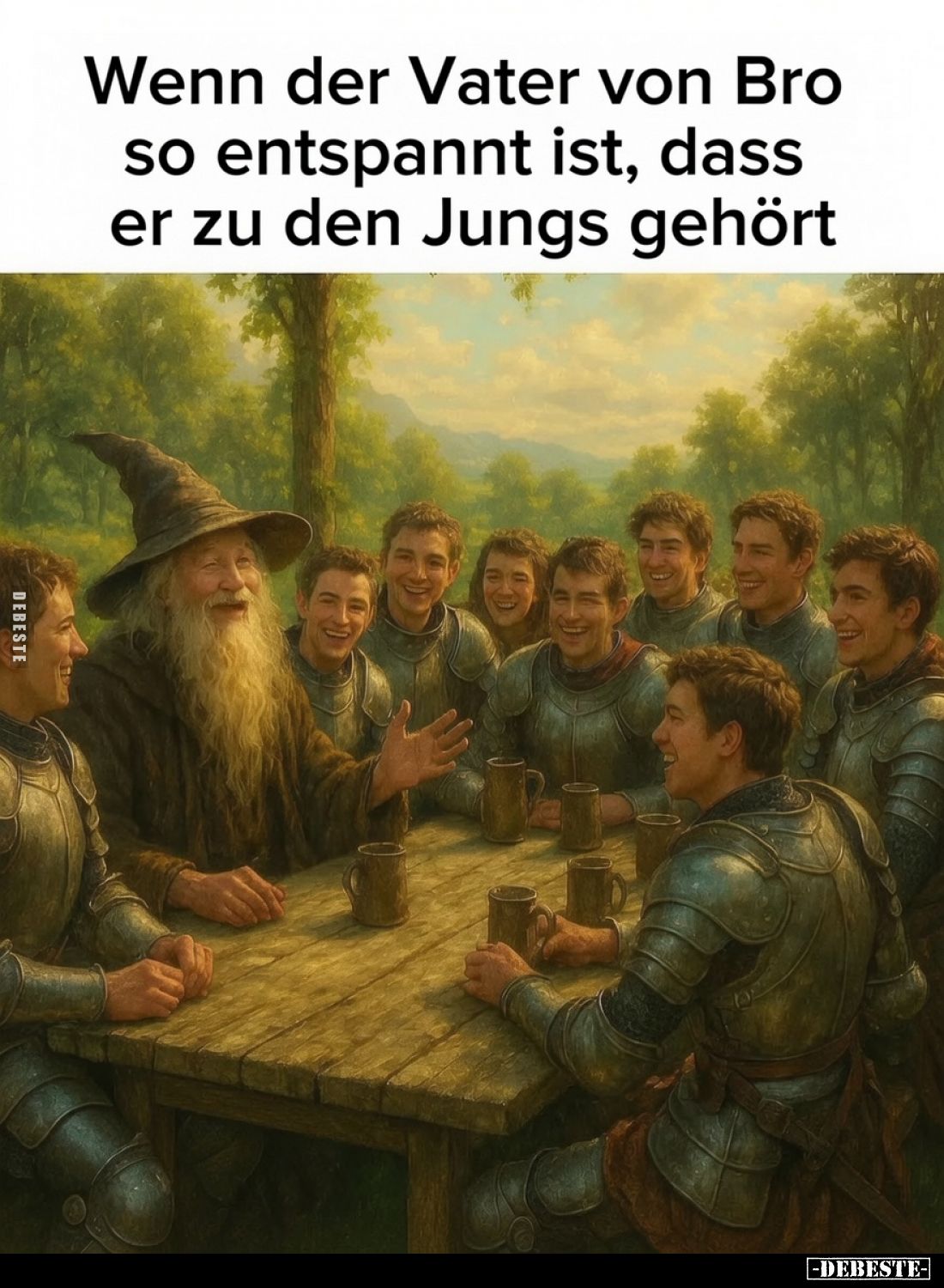 Wenn der Vater von Bro so entspannt ist, dass er zu den Jungs gehört.