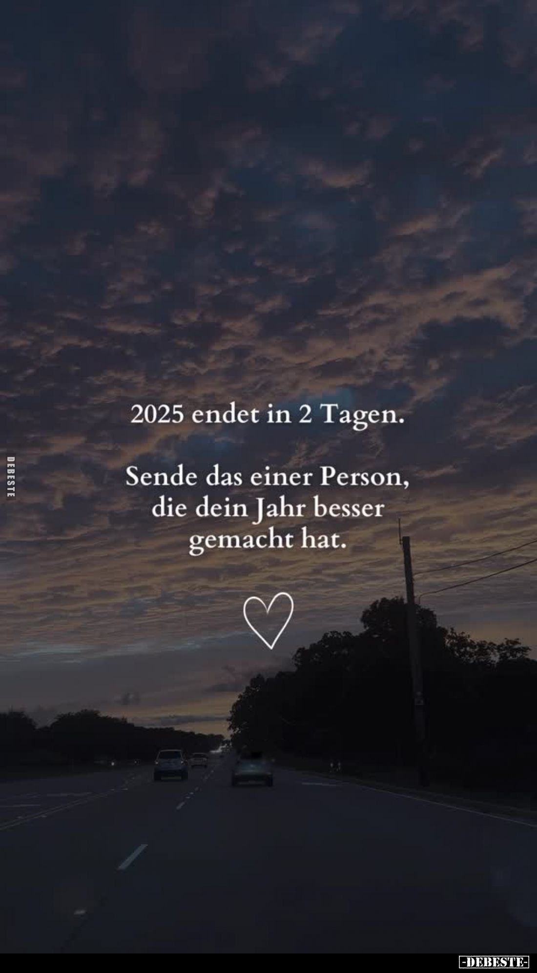 2025 endet in 2 Tagen.
Sende das einer Person, die dein Jahr besser gemacht hat.