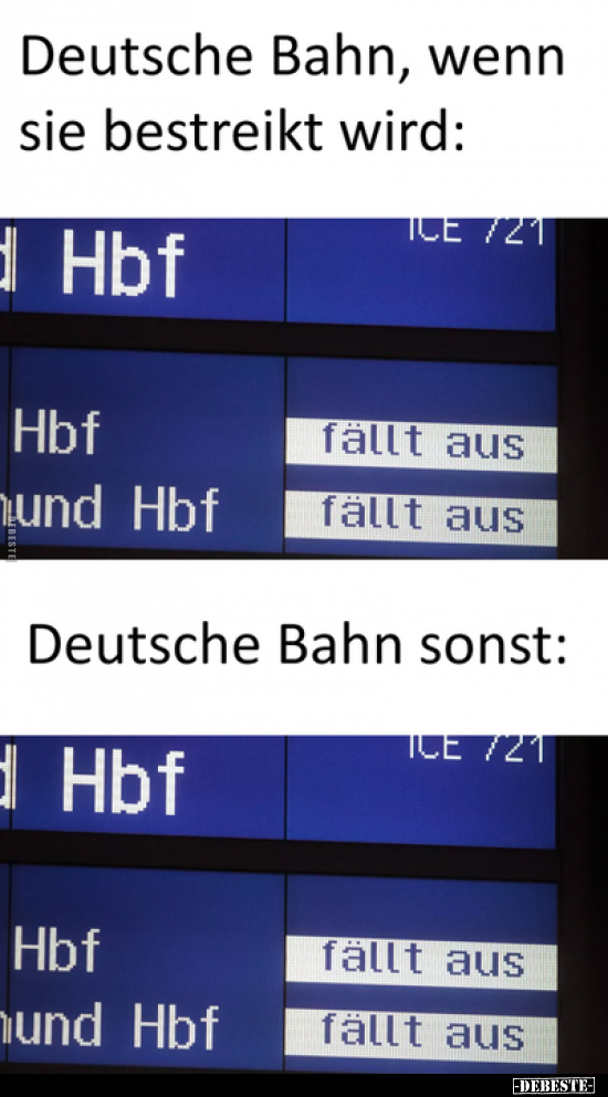 Deutsche Bahn, wenn sie bestreikt wird.. - Lustige Bilder | DEBESTE.de
