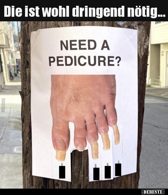 Die ist wohl dringend nötig...