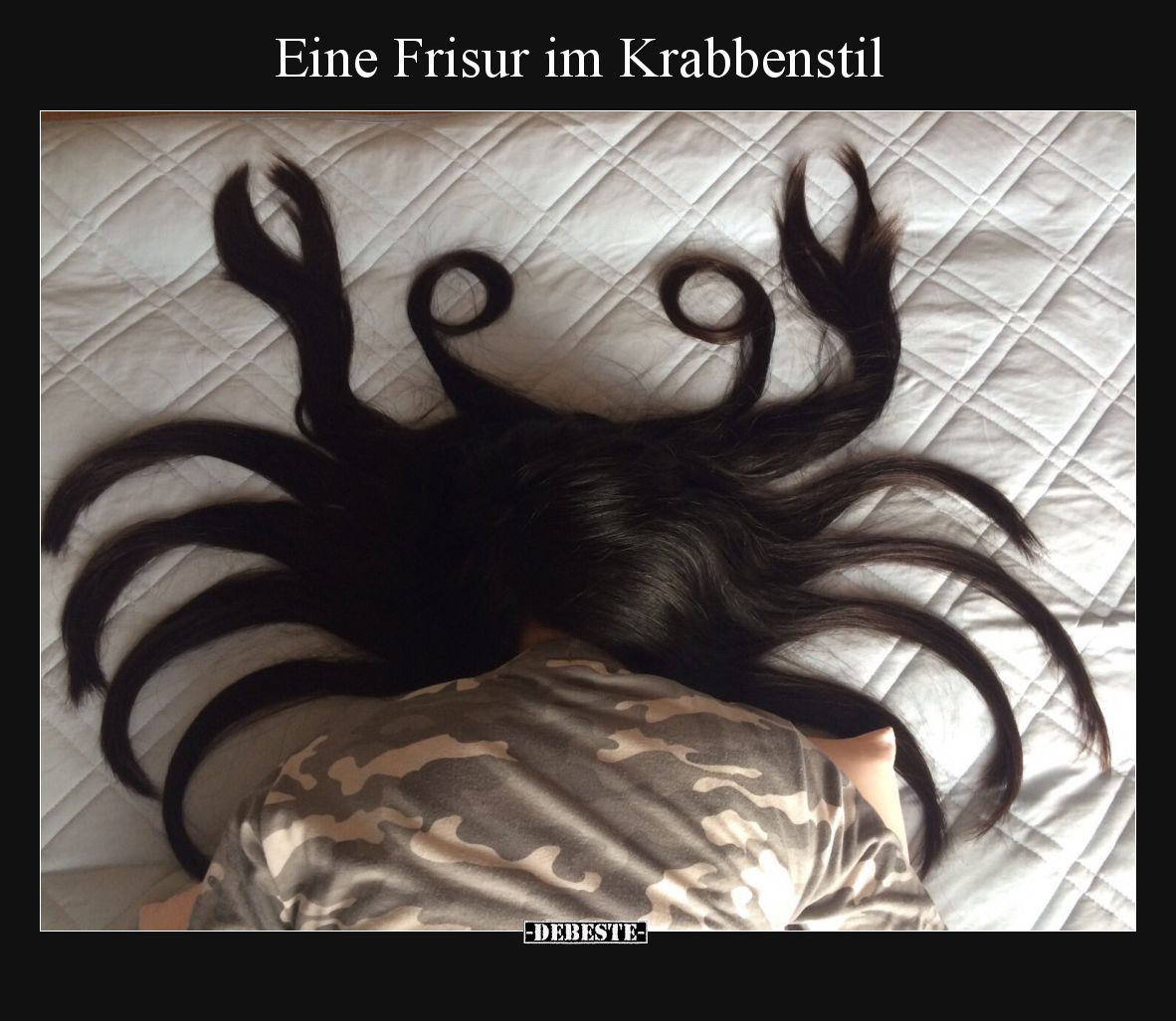 Eine Frisur im Krabbenstil