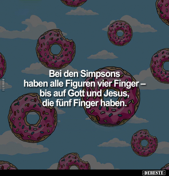 Bei den Simpsons haben alle Figuren vier Finger.. - Lustige Bilder | DEBESTE.de