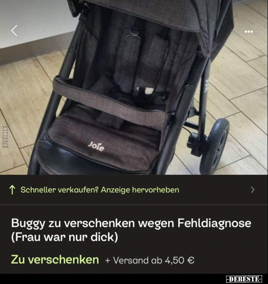 Buggy zu verschenken wegen Fehldiagnose.. - Lustige Bilder | DEBESTE.de