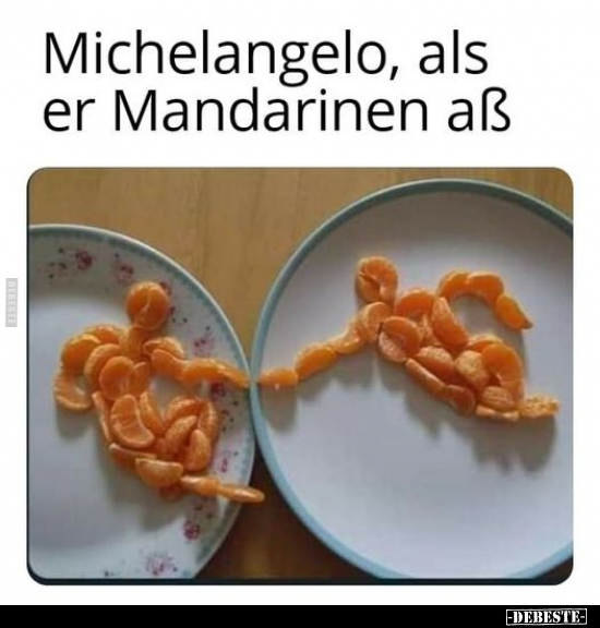 Michelangelo, als er Mandarinen aß.. - Lustige Bilder | DEBESTE.de