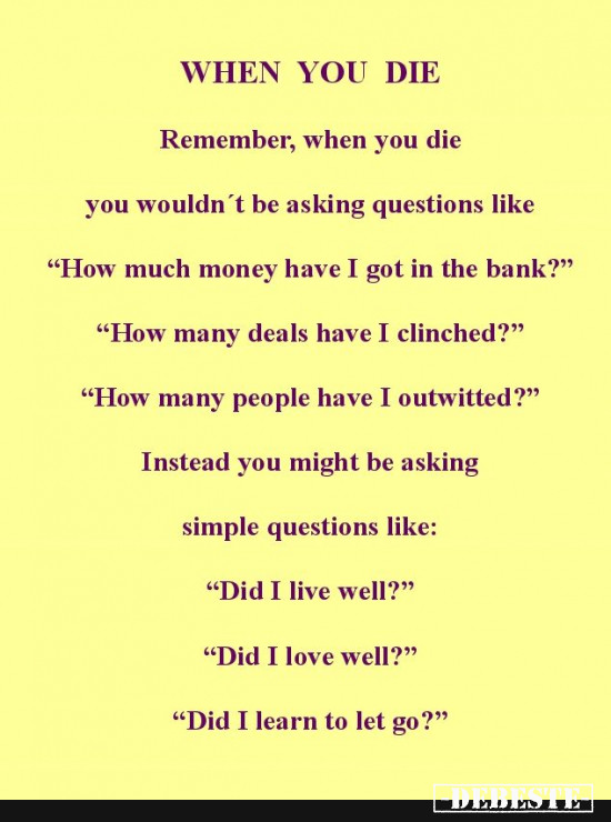 When you die - Lustige Bilder | DEBESTE.de