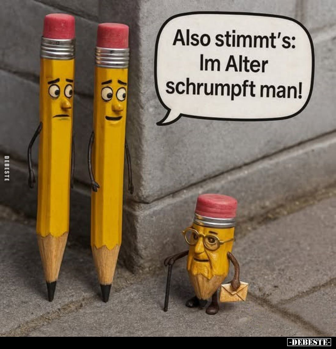 Also stimmt's: Im Alter schrumpft man!