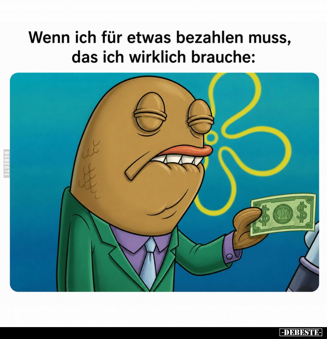 Wenn ich für etwas bezahlen muss, das ich wirklich brauche: