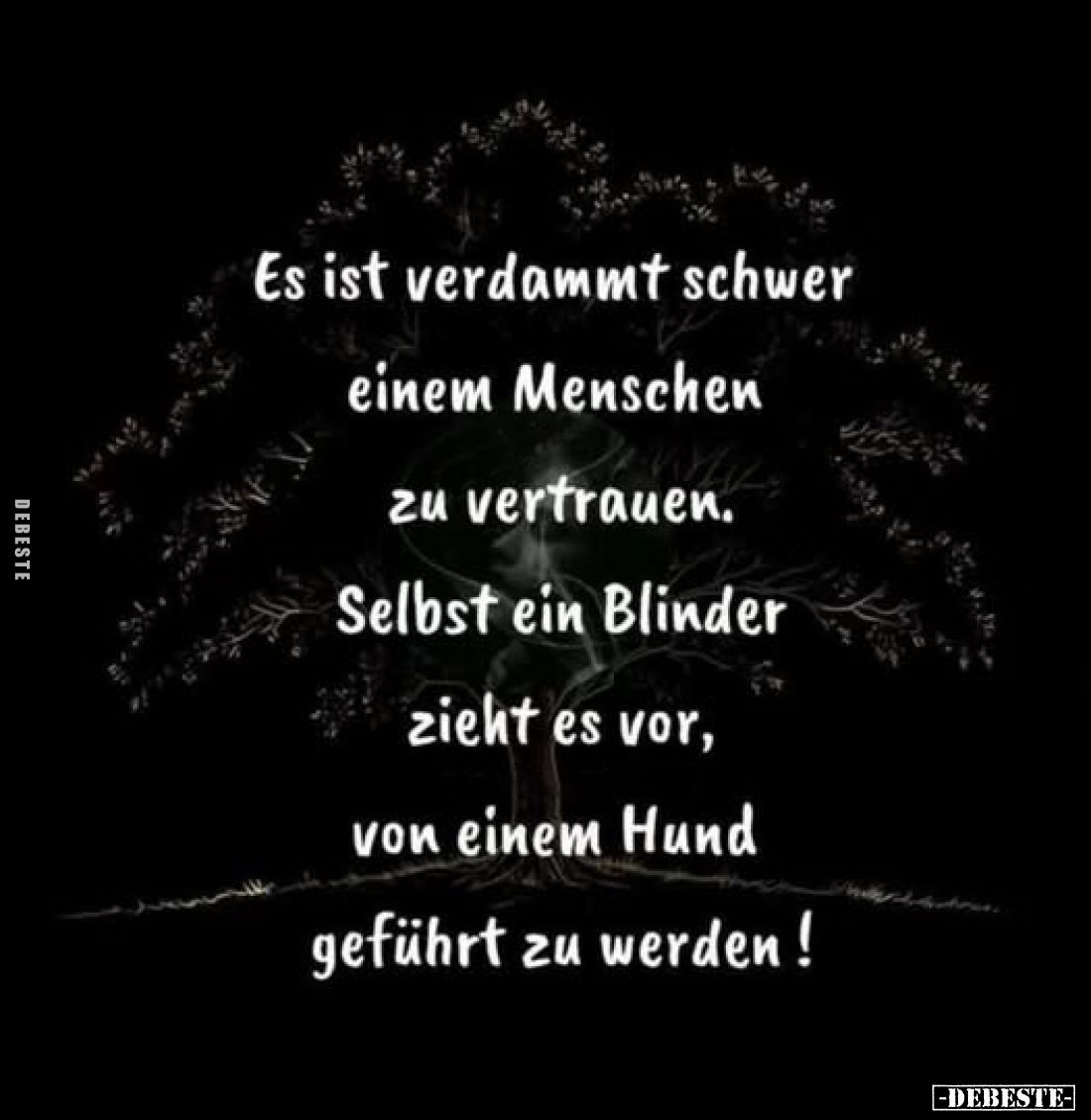 Es ist verdammt schwer einem Menschen zu vertrauen.. - Lustige Bilder | DEBESTE.de