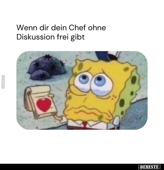 Wenn dir dein Chef ohne Diskussion frei gibt.. - Lustige Bilder | DEBESTE.de