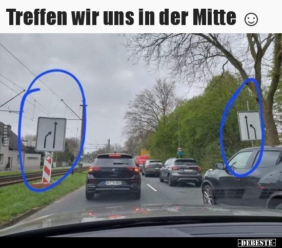 Treffen wir uns in der Mitte... - Lustige Bilder | DEBESTE.de