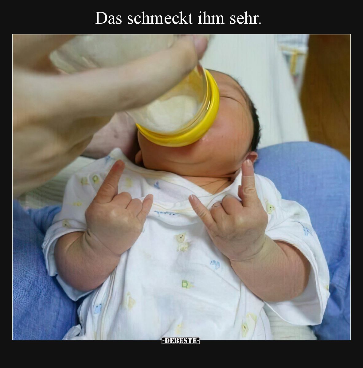 Das schmeckt ihm sehr.