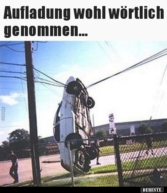 Aufladung wohl wörtlich genommen...