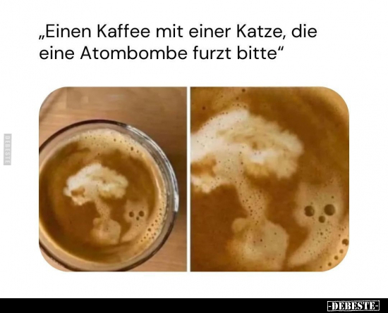 "Einen Kaffee mit einer Katze.." - Lustige Bilder | DEBESTE.de