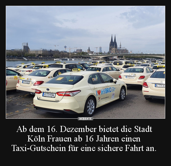 Ab dem 16. Dezember bietet die Stadt Köln Frauen ab.. - Lustige Bilder | DEBESTE.de