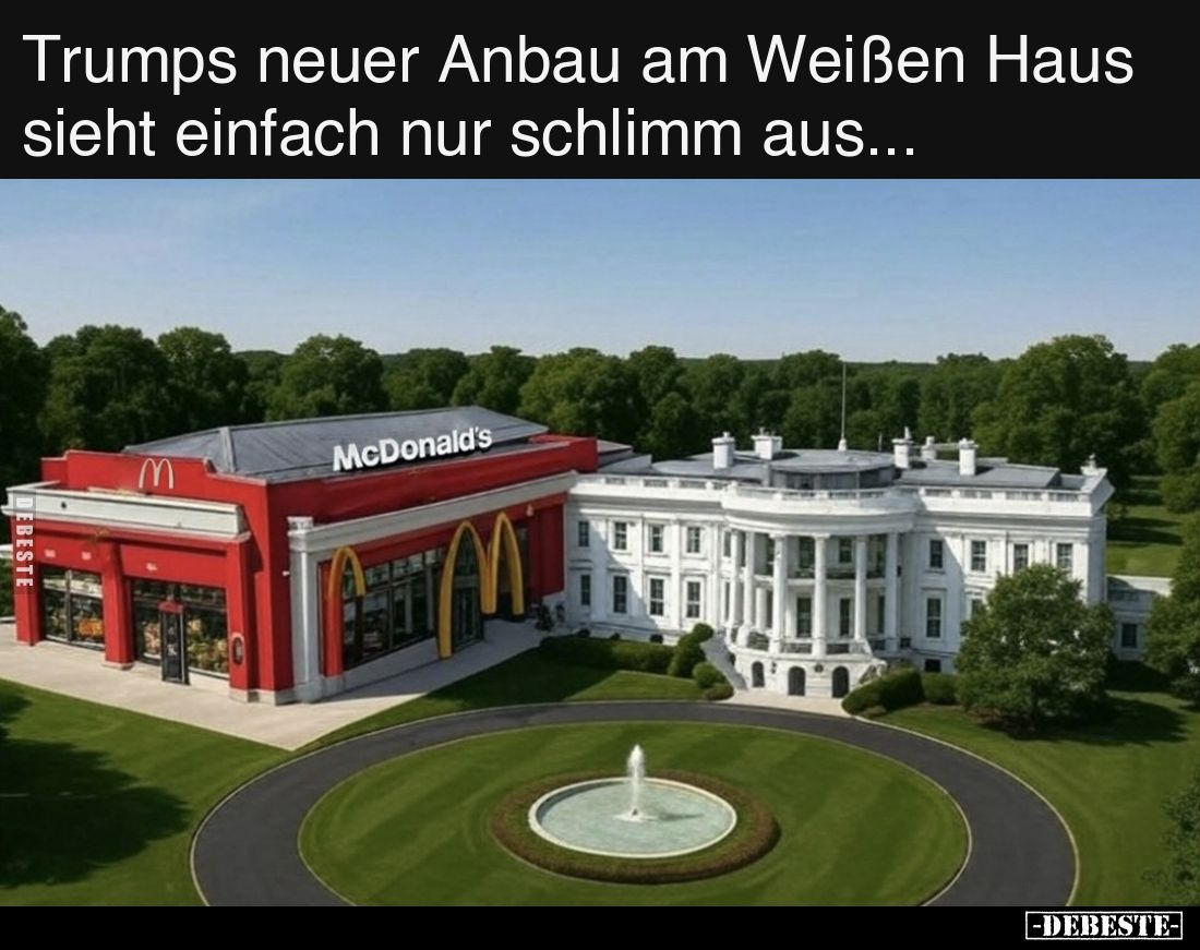 Trumps neuer Anbau am Weißen Haus sieht einfach nur schlimm aus...